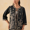 Black Denim Embroidered Designer Jacket