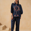 Blue Denim Embroidered Co-ord Set