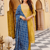 Lime Green Chanderi Embroidered Kurta Set With Dupatta