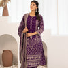 Purple Cotton Printed Designer Kurta Pant With Dupatta Set