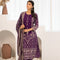 Purple Cotton Printed Designer Kurta Pant With Dupatta Set