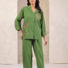 Green Cotton Embroidered Co-Ord Set