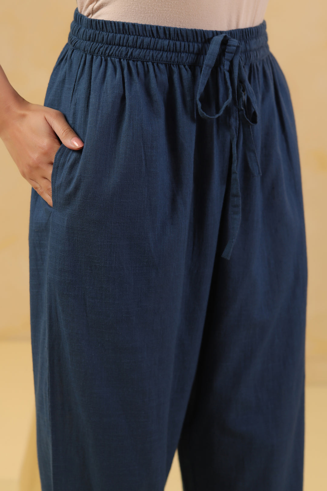 Blue Cotton Embroidery Designer Co ords Set