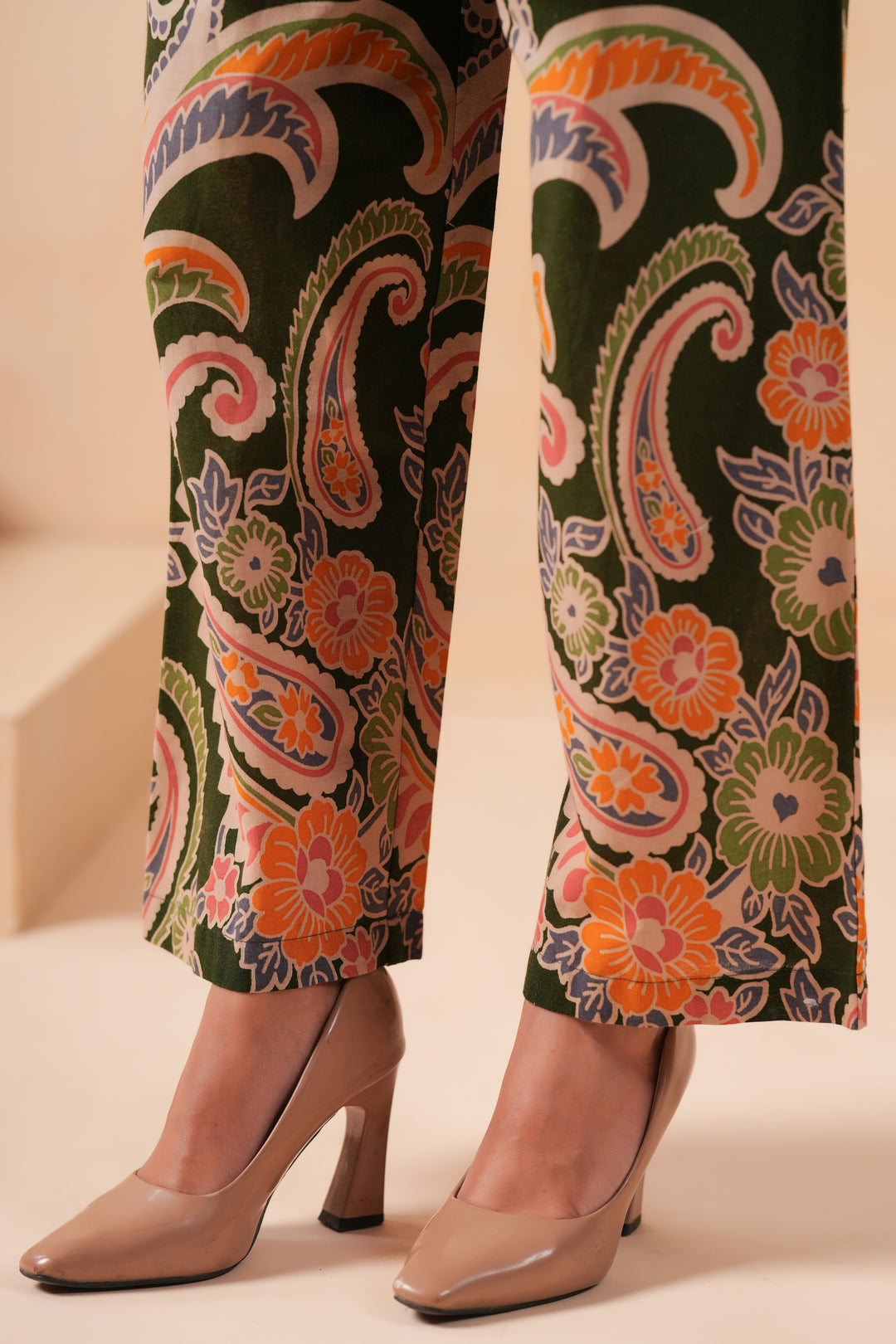 Cotton Flex Dark Green Designer Printed Co-Ord Set