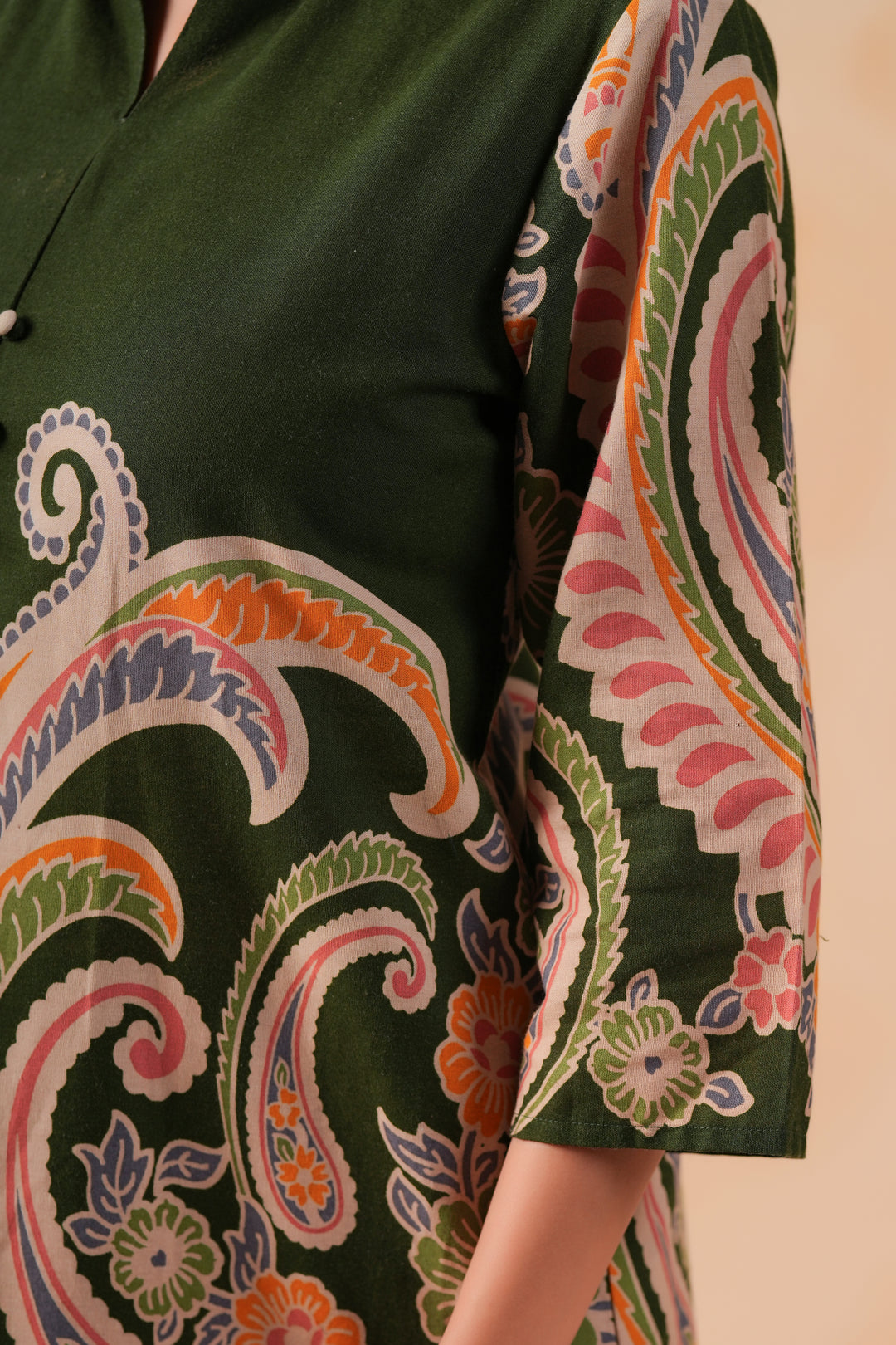 Cotton Flex Dark Green Designer Printed Co-Ord Set