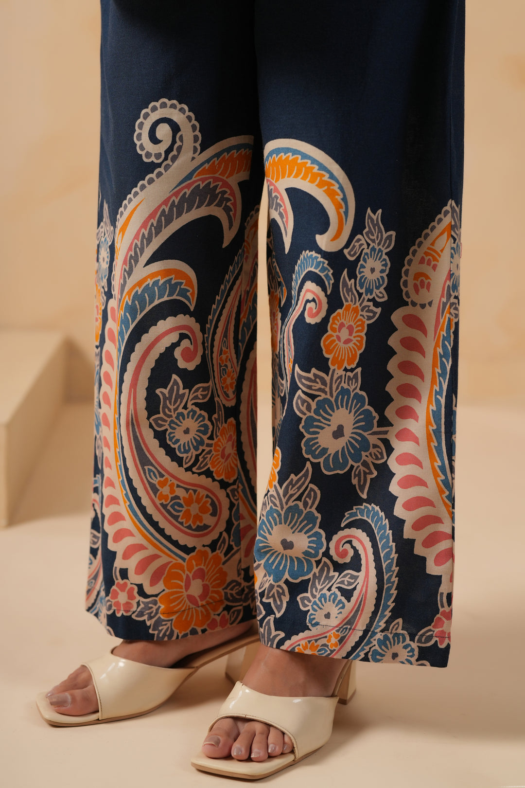 Blue Cotton Flex Designer Printed Co-Ord Set