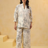 Off White Cotton Printed Designer Co-Ords Set
