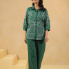 Green Cotton Embroidered Designer Co Ords Set