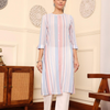 Multicolor Yarn Dyed Straight Kurta