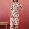 Multicolor Polyester Floral Printed Kurta Pant Set