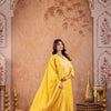 Yellow Mul Chanderi Embroidered Designer Kurta Pant With Dupatta Set