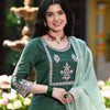 Green Embroidered Kurta Suit Set