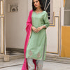 Light Green Embroidered Designer Salwar Suit Set