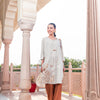 Beige Cotton Embroidered Loose Fit Stylish Co-Ord Set
