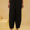 Black cotton Solid Patiala Pant