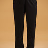 Black Cotton Pintuck Detailed Pant