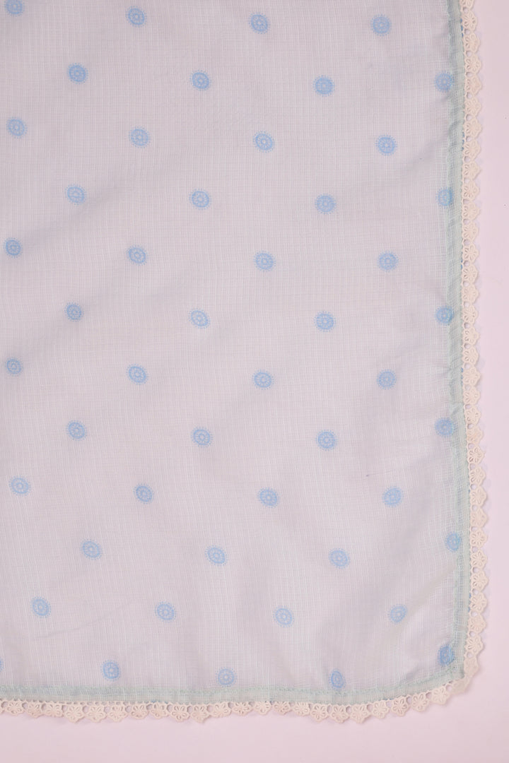 Sky Blue Embroidered Designer Kurta Pant With Dupatta Set
