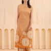 Orange Cotton Printed Designer Kurta Pant Set