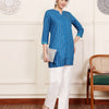 Blue Viscose Rayon Short Kurti