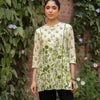 Green Cotton Floral Printed Top
