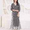 Black Block Printed Layered Kurta With Tiered Inner