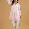 Light Pink Embroidered Top With Spaghetti