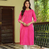 Pink Cotton Pintuck Detailed Kurta