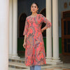 Multicolor Viscose Rayon Printed Kurta Pant Set