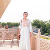 Off White Cotton Lurex Embroidered Kurta Pant