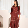 Maroon Cotton Embroidered Designer Kurta Pant Set