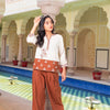 White Cotton Embroidered Designer Co-Ord Set