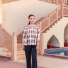 White Cotton Printed Designer Top