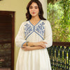 White Cotton Embroidered Top