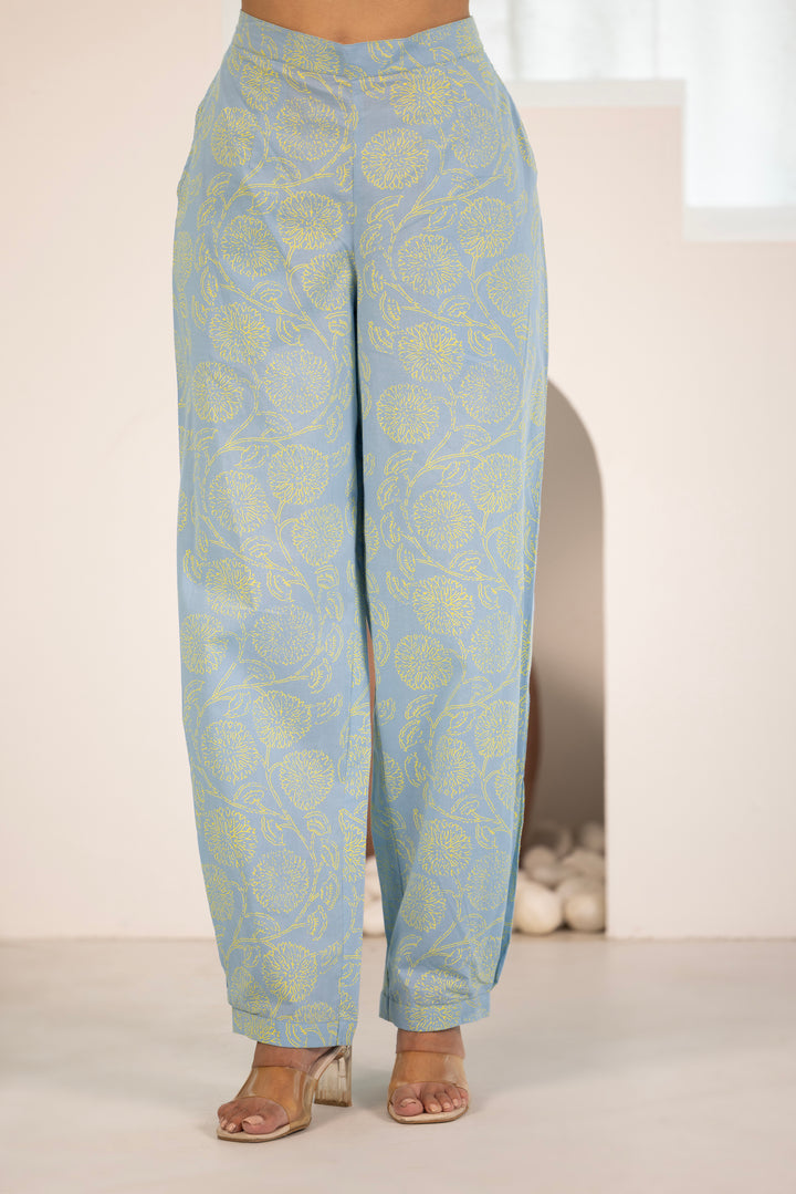 Yellow Cotton Embroidered Designer Kurta Pant Set With Dupatta