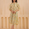 Yellow Cotton Printed A-Line Dress