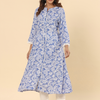 Powder Blue Printed Kurta