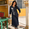 Dark Blue A-Line Denim Kurta
