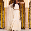 White Printed Embellished Festive Lehenga Choli With Dupatta