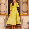 Green Printed Flared Designer Anarkali Festive Dress