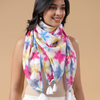 Multicolor Cotton Hand Tie & Dye Detailed Scarf