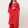 Red Embellished Designer Kurta Pant Dupatta Set