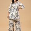 Grey Cotton Printed Co-Ord Set