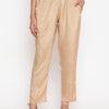 Gold Solid Straight Fit Shantoon Pant