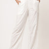 White Cotton Schiffli Detailed Palazzo Pant