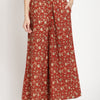 Rust Cotton Printed Palazzo