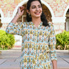 Ikat Multicolor Rayon Designer Shirt Top